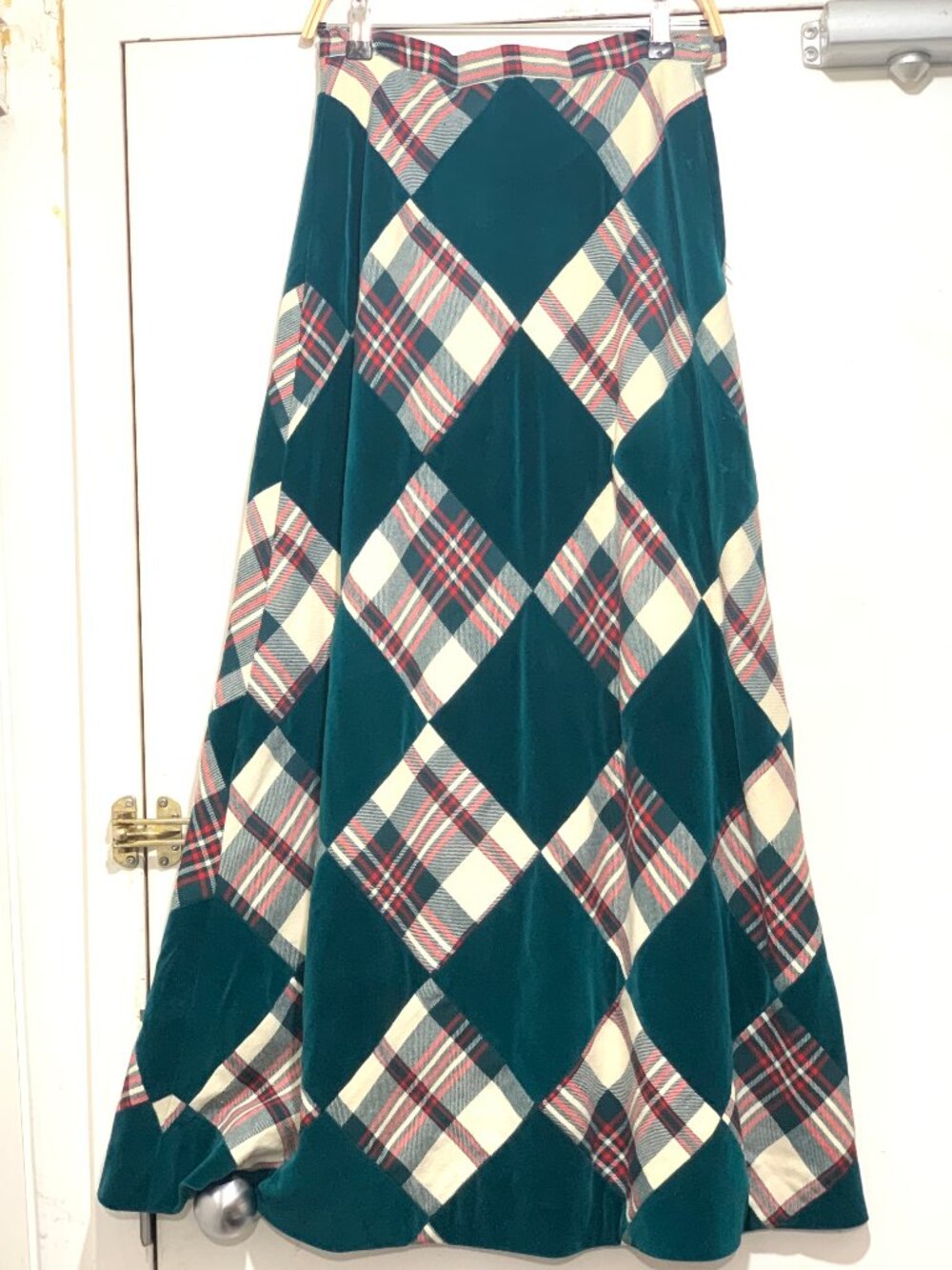 VINTAGE ALJEAN FINE TAILORING MADE IN CANADA QUILT MAXI SKIRTS SIZE 12